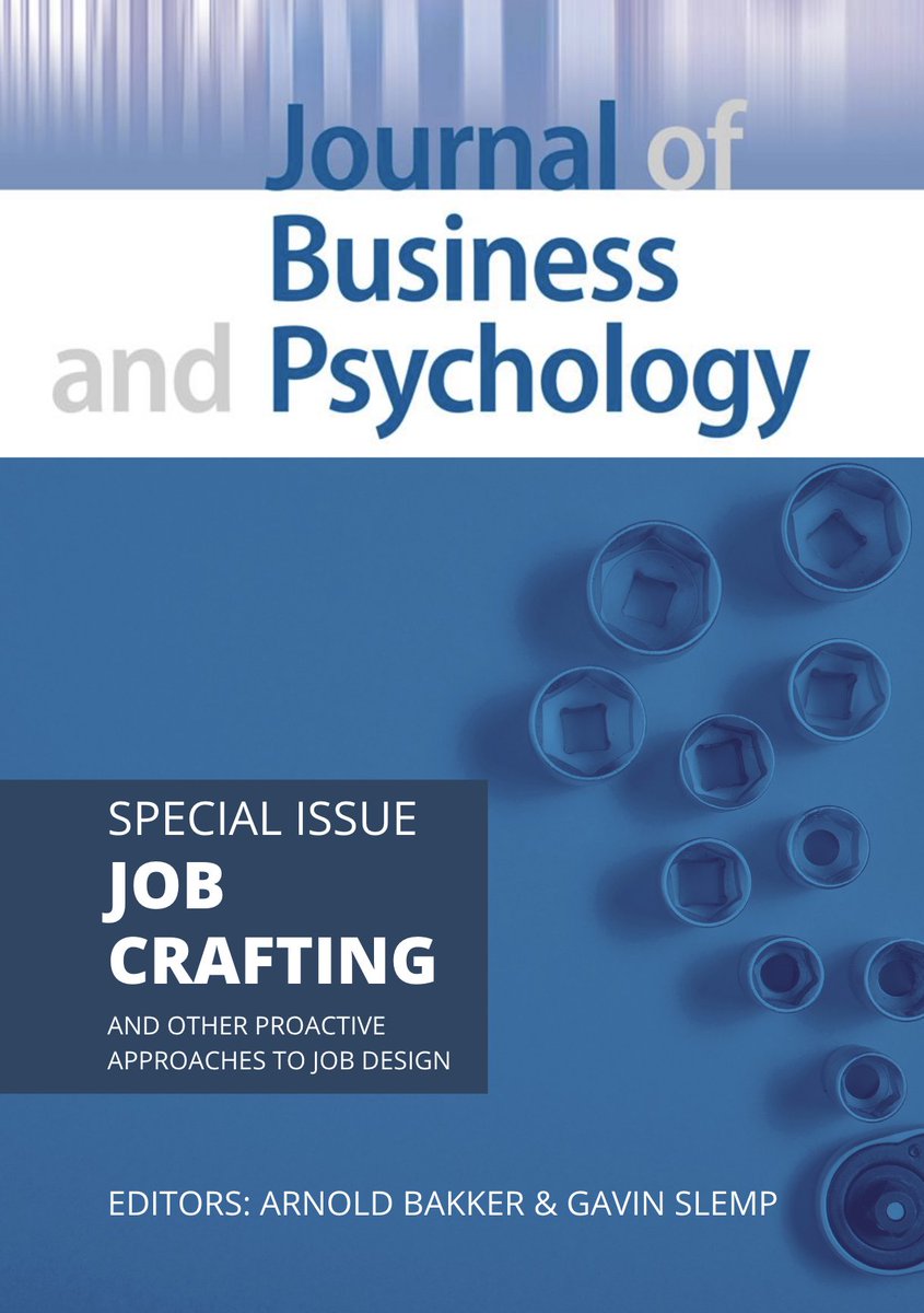 Working on Job crafting or other proactive approaches? Call for paper proposals! Deadlines 31 December 2023 and 15 July 2024 @GavinSlemp #jobcrafting #PWD #proactive arnoldbakker.com/post/working-o…
