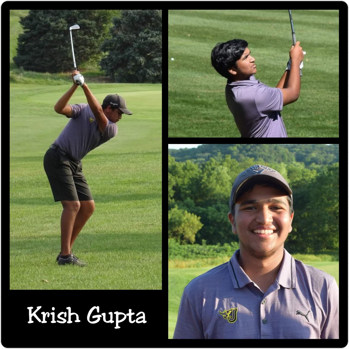 TeamIowaGolf's tweet photo. Krish Gupta, Class of 2024, Johnston.

“During my first Iowa Junior PGA event, I learned a valuable lesson from my dad:  ‘Your golf game is going to have ups and downs but you should always keep a smile on your face and never get angry, no matter how bad it gets.’" https://t.co/hyvKqLwqVz