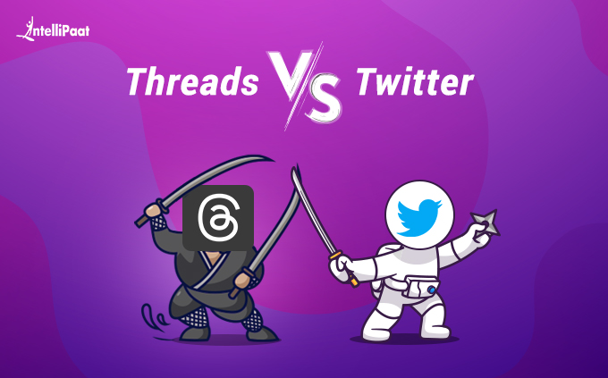 Intellipaat's tweet image. It&apos;s time for a showdown! In this thread, we&apos;ll dive into the battle between Twitter and Threads by Meta, the new challenger in town. Grab your popcorn and get ready for some epic conversation rivalry. Let&apos;s get this #ConversationBattle started! 🚀 #threadsapp #threadsbymeta