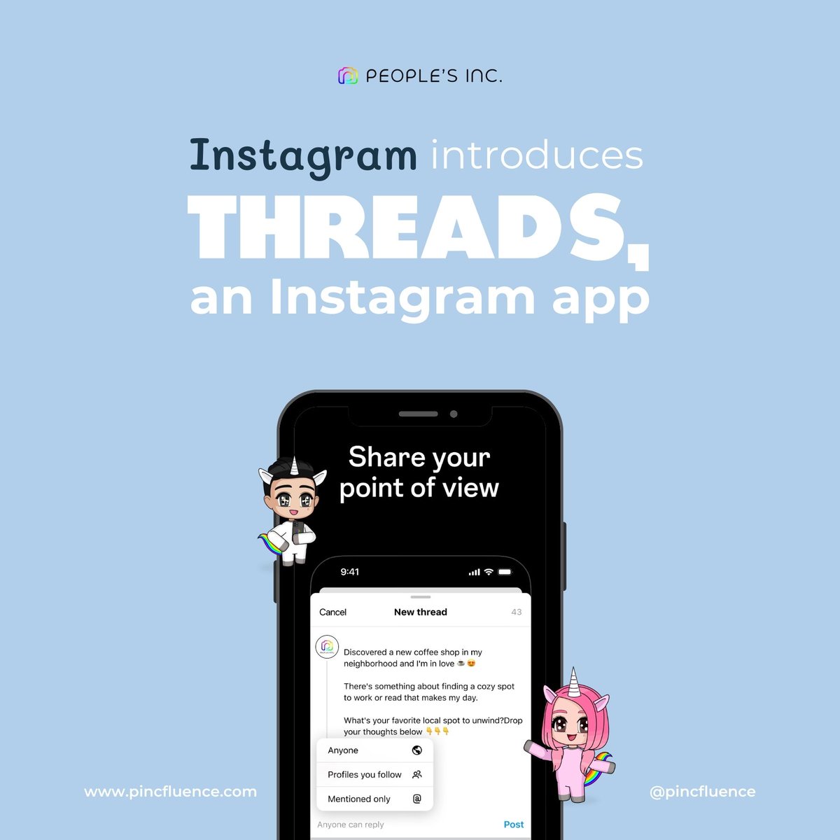 pincfluence's tweet photo. 📣 On July 6th (today), Instagram’s #Threads is launching to rival Twitter! 🧵✨ Dive into discussions, follow creators, and share your voice with the world. 🌍 Will you thread along? Comment below! #NewLaunch #ThreadsApp #JoinTheConversation https://t.co/er4fGsyBZi