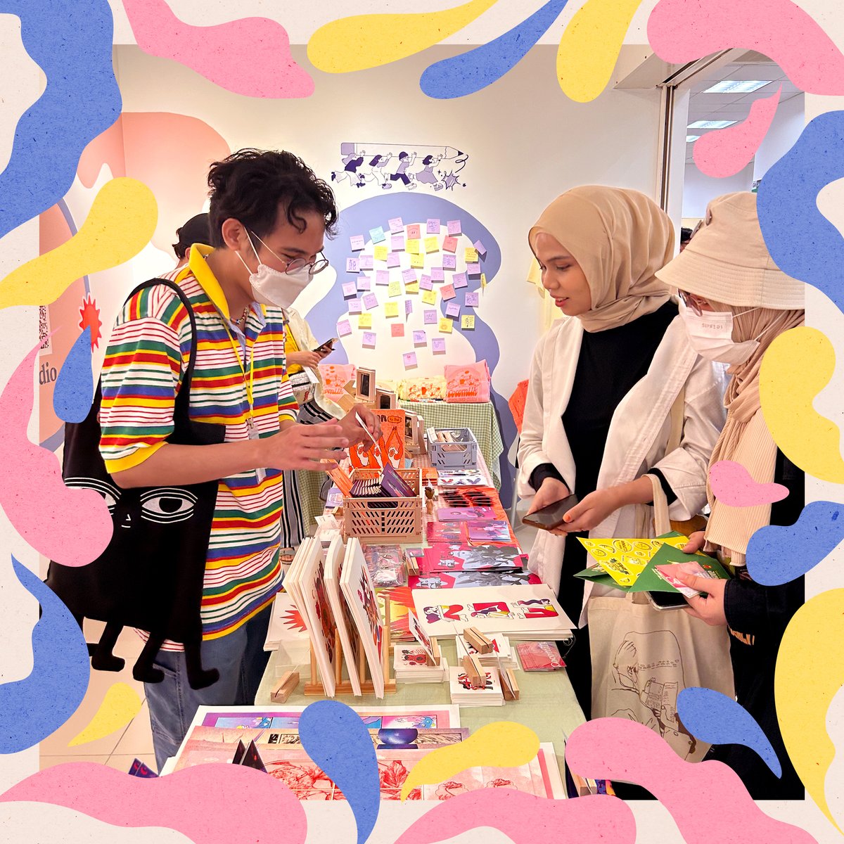 cocomilkstudio's tweet photo. From the Cocomilk Journal: Art Director Didi spills the tea on how fun and amazing it was exhibiting our works at the @klillustrationfair  🤩

Read all about it here: https://t.co/bKczTXYWD2 📓 https://t.co/Nt99tSV00P