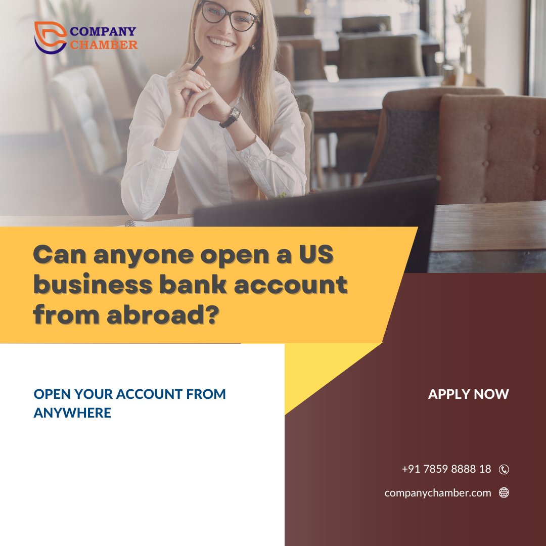 CompanyChamber's tweet photo. Company Chamber makes it easy for anyone to open a US business bank account from abroad.
Do Contact Us:
📞+918630928581 / +917859888818
🌐 info@companychamber.com
👉https://t.co/yUDCcXNxk9
#CompanyChamber #BankAccount #EIN  #SSN #LLCformation #SSN #PayPalaccount #ITIN #Taxation https://t.co/bkSj0Ugaay