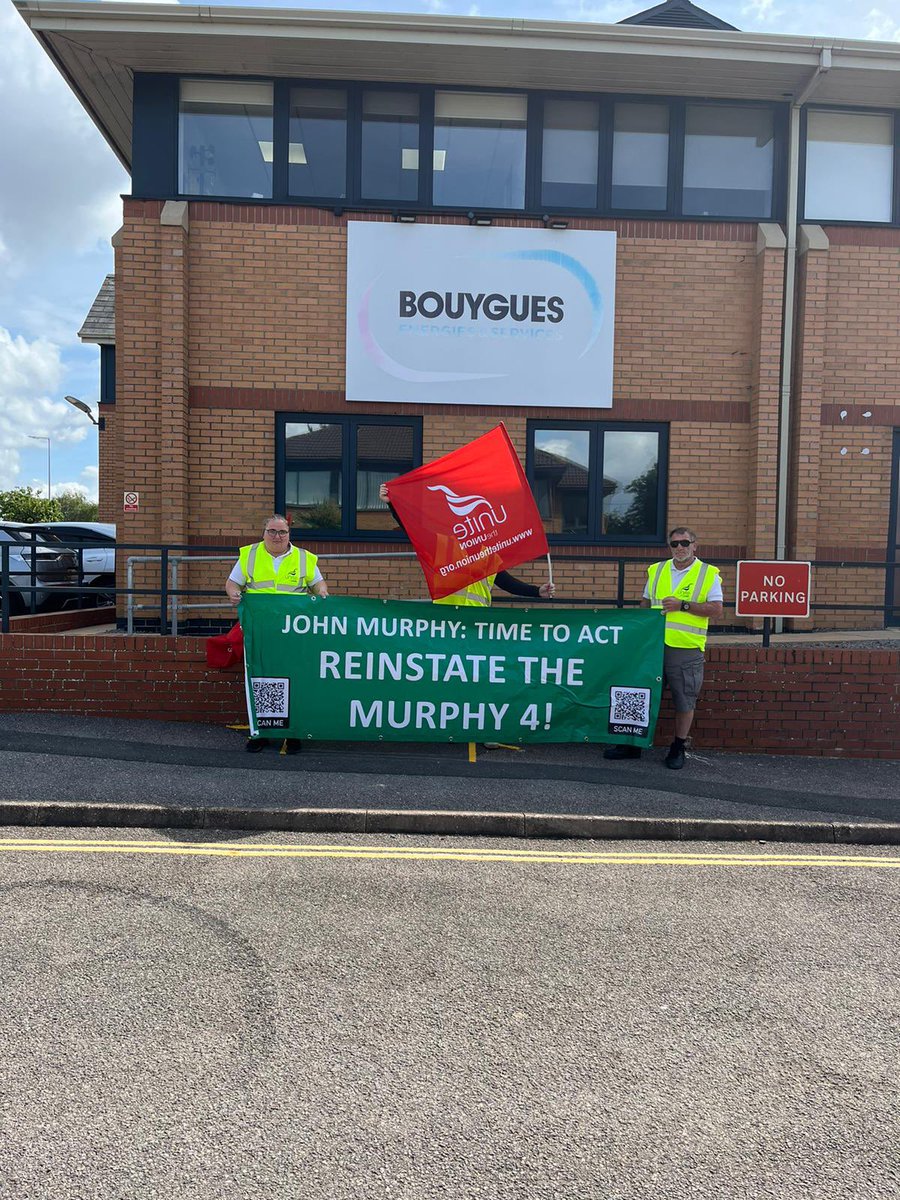 We’ve been in #Ireland, #England, #Scotland &amp; #Wales.

We were in #Canada raising #Murphy4 solidarity last week.

This week, we’re opening up a new front with #French company <a href="/GroupeBouygues/">Groupe Bouygues</a> and their <a href="/BouyguesUK/">Bouygues UK</a> site in Bristol.

If you engage with @jmurphyandsons, expect a call