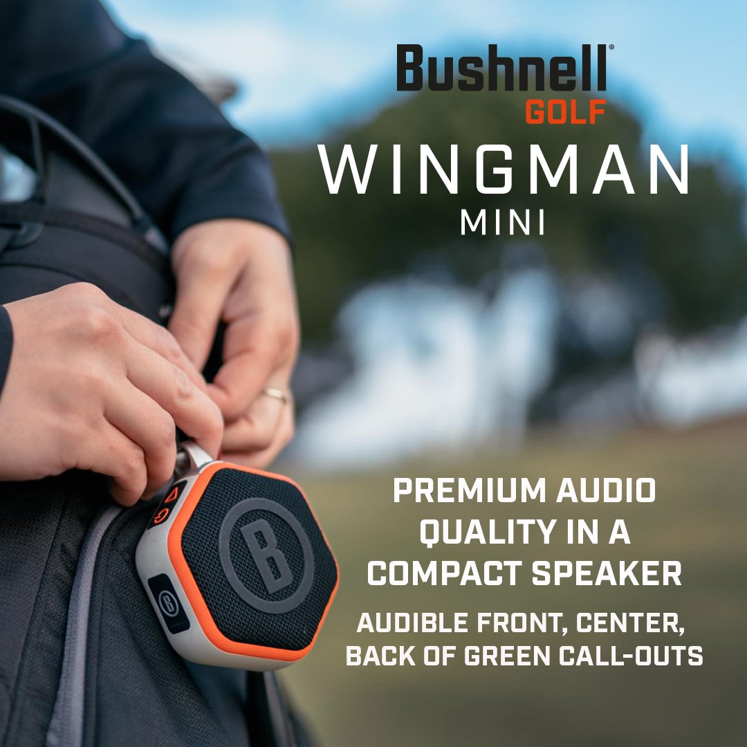 🔊 Don't be fooled by its size! 

Introducing the Bushnell Wingman Mini, your ultimate golfing companion ⛳️

Listen to music and get audible GPS distances on the course with this compact speaker 📢

Take a look ➡️ bit.ly/44gfCVc

#BushnellWingmanMini