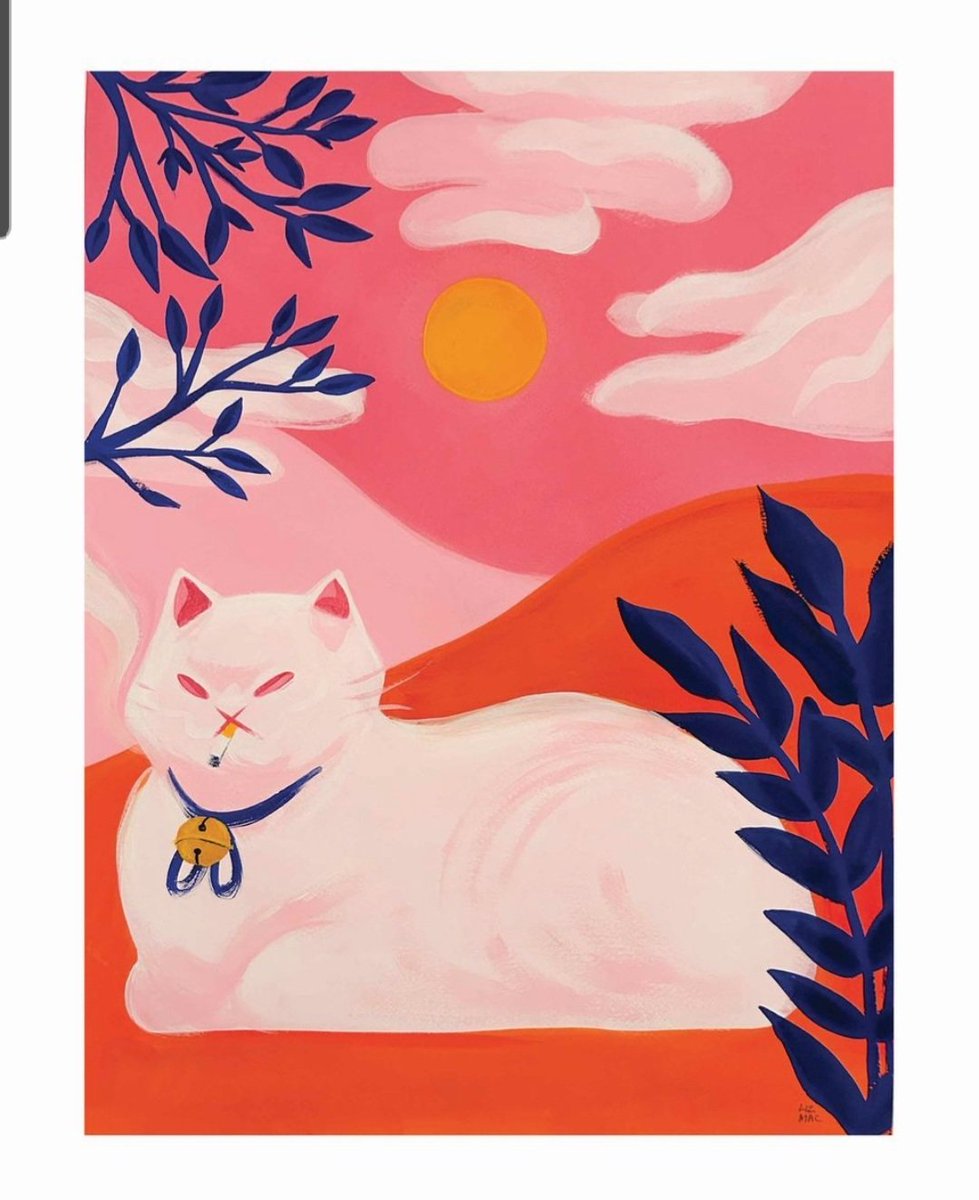 DartGalleryNS's tweet photo. How cool is this saucy kitty by @lizmacdraws 

'Smokebreak' is part of Liz's 'Es-Tu Minou' show on for a few more days, don't miss it. https://t.co/t0b5NUpBKc https://t.co/udX8kvDYzn