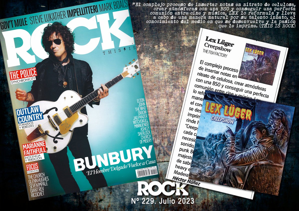 Sigue y sigue  la promo del magnífico "Creepshow" (The Fish Factory 2023) lo nuevo de LEX LÜGER.
Es el turno de THIS IS ROCK que nos deja una magnífica review de CREEPSHOW.
Seguimos!