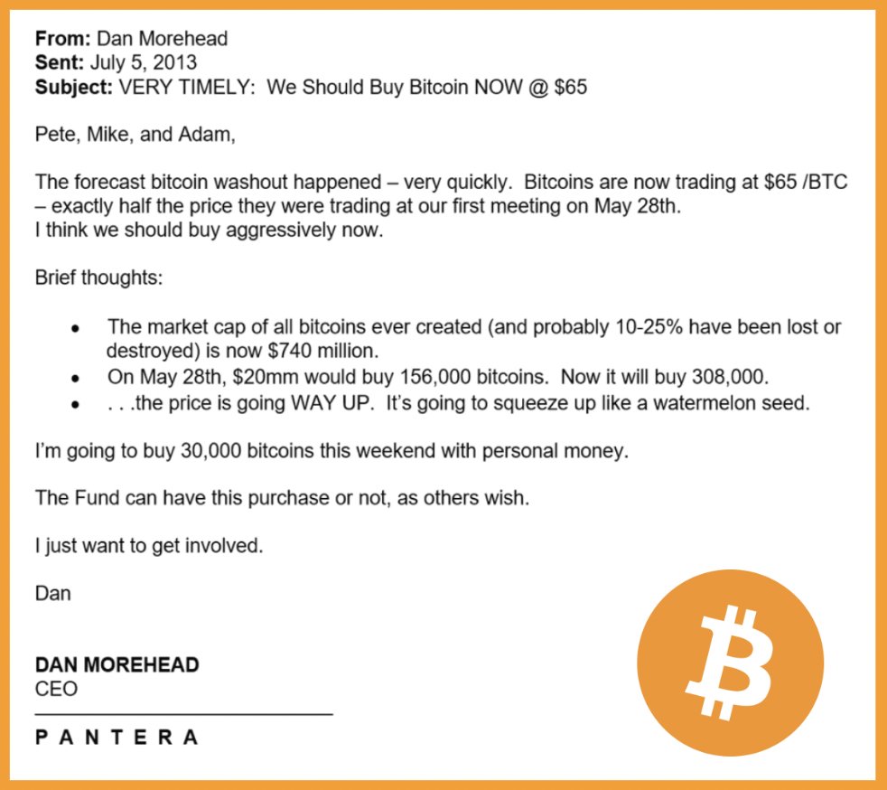 ✨ Investor buying $2,000,000 worth of #Bitcoin at less than $100, 10 years ago. 

Trade of the century💫