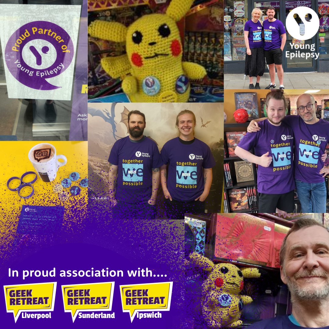 youngepilepsy's tweet photo. We are thrilled to share photos from recent events held at @GeekRetreatSunderland, @GeekRetreatLiverpool and @GeekRetreatIpswich which marked their stores commitment to becoming epilepsy aware spaces working in association with us!

Great job guys!

#Epilepsy #Gaming #Pokemon https://t.co/fVxWvKv6ff