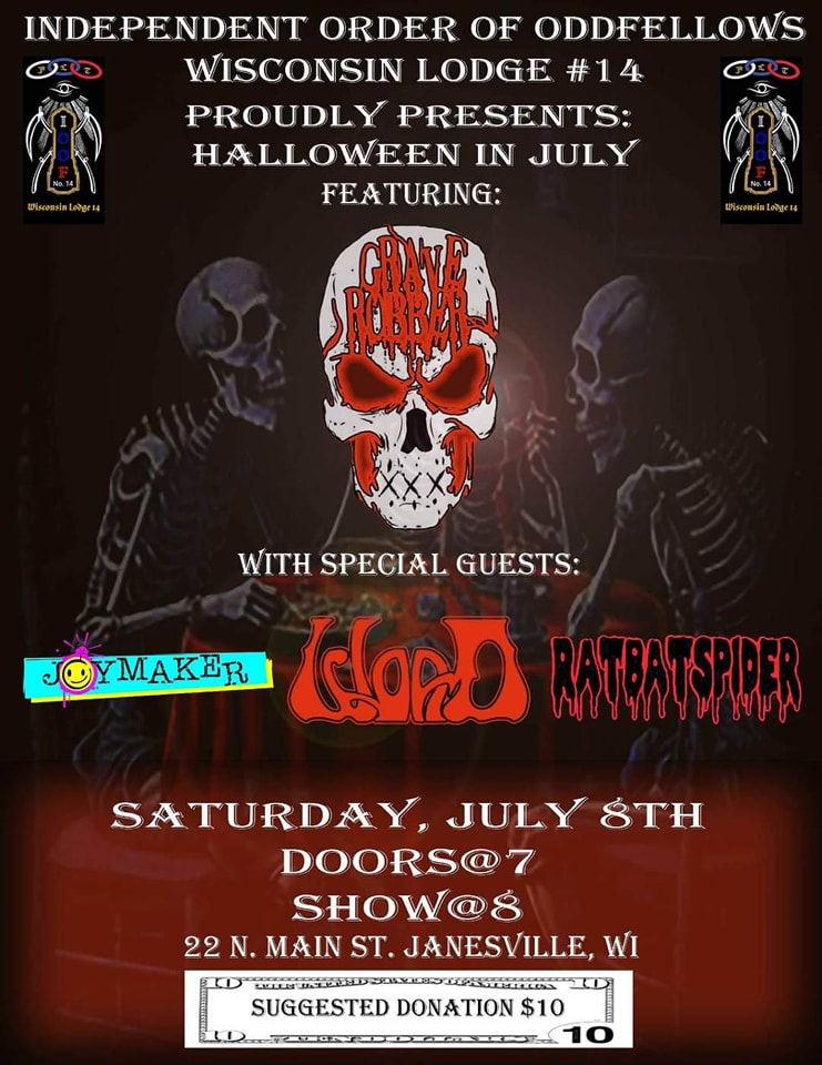 Ratbatspider (@ratbatspider) on Twitter photo This Saturday! Halloween in July π <a href="/GraveRobberPunk/">Grave Robber</a> and <a href="/Ratbatspider/">Ratbatspider</a> under the same roof! This Saturday! Halloween in July π <a href="/GraveRobberPunk/">Grave Robber</a> and <a href="/Ratbatspider/">Ratbatspider</a> under the same roof!