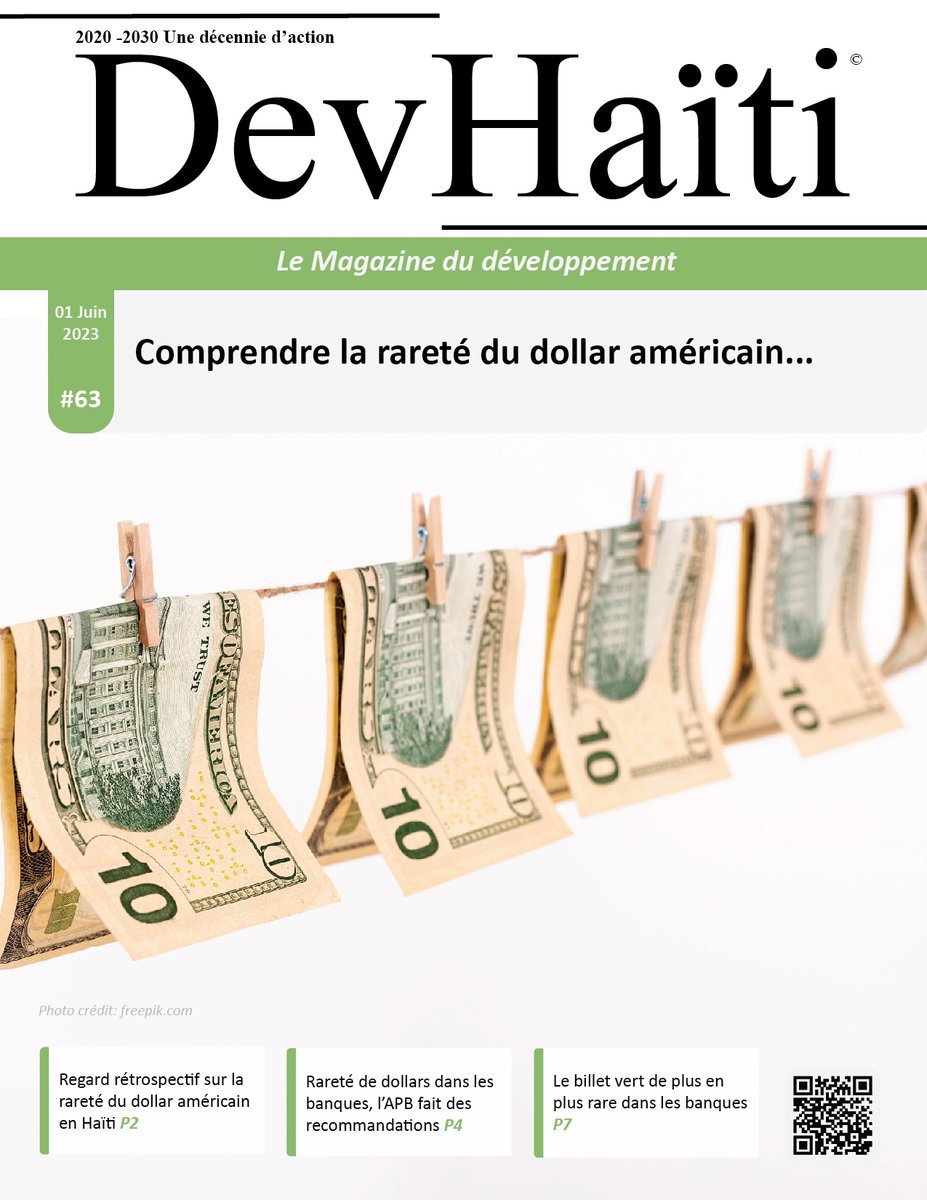 Haiti1Dev's tweet photo. #Dev63
A travers cette rareté historique du dollar américain, une autre explication fournie par Jean Baden Dubois, le gouverneur de la BRH vient compléter la liste…
Pour en savoir plus, téléchargez le lien du 63e numéro de #DevHaïti et lisez l’article👇
https://t.co/sXtoMKTglJ https://t.co/zrJHZwVBg2