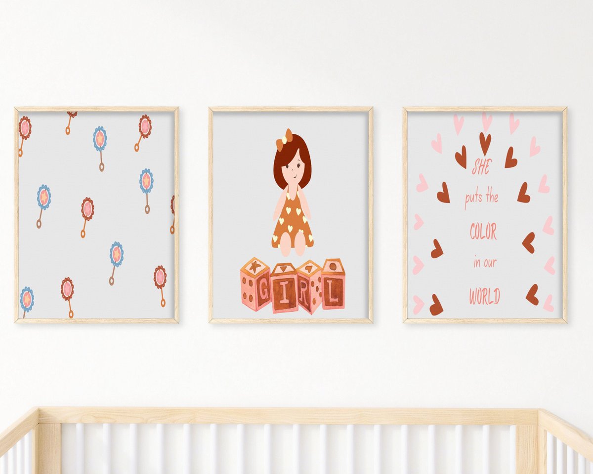 Excited to share the latest addition to my #etsy shop: girls print set of 3,boho gilr prints,girls room decor,nursery wall art,heart prints,Set of 3 Modern Boho Nursery Prints,Boho Kids Poster etsy.me/3D3rVrY #setof3prints #bohonursery #bohonurseryprint #nurser