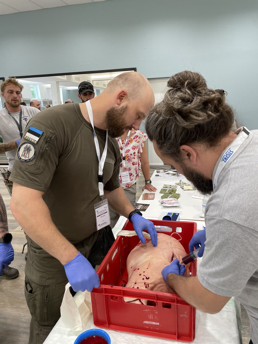 axiobio's tweet photo. A great first day at Combat Medical Conference 2023, Germany where Axiostat Z fold Hemostatic Gauze was showcased 

Medics from all over the world got to test it on swine bleed model in the wet lab. 

https://t.co/q33DHrDLBc

@leomavely @yashas_nc 

#CMC2023 #hemostats https://t.co/PXoZfBZfMe