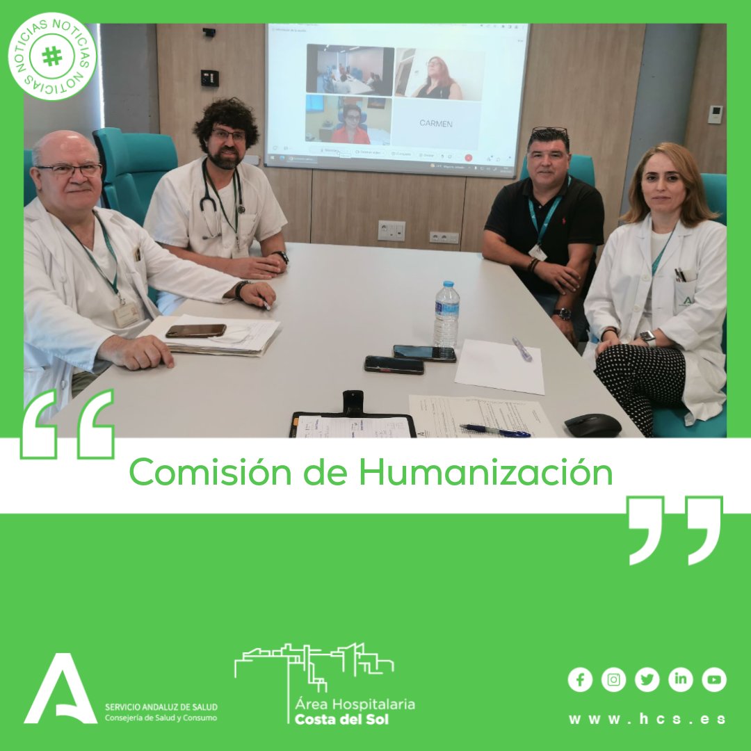 ASCostadelSol's tweet photo. #Noticias 📝

La Comisión de Humanización del Hospital Universitario Costa del Sol se ha vuelto a reunir.

Entre otros, se ha tratado la incorporación a la Comisión y se han analizado los resultados de actos de Humanización y Participación Ciudadana previos.

#Centrosconcorazón https://t.co/91G0jopLVa