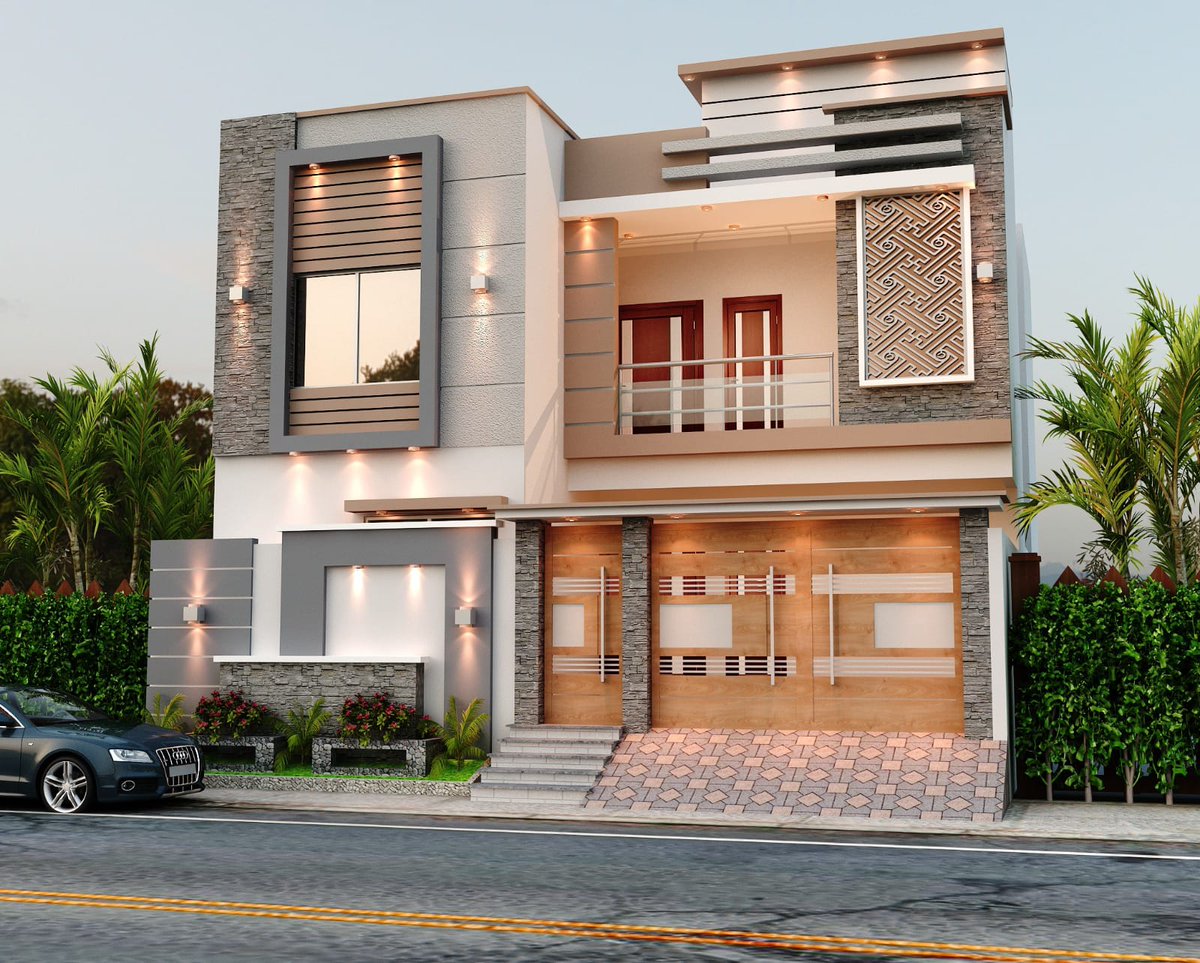 SMArchitect2023's tweet photo. 200 Sq. Yds, #G+1 Bunglow Elevation project Situated at Sukkhur. designed by SM civil engineer and architecture.

#SMcivilengineerandarchitecture
#architecturelovers #elevation #modernhousedesign #hyderabad #civilengineering
#3ddesign #ArchitectureDesign
#civilengineeringproject https://t.co/6kWntyMgta