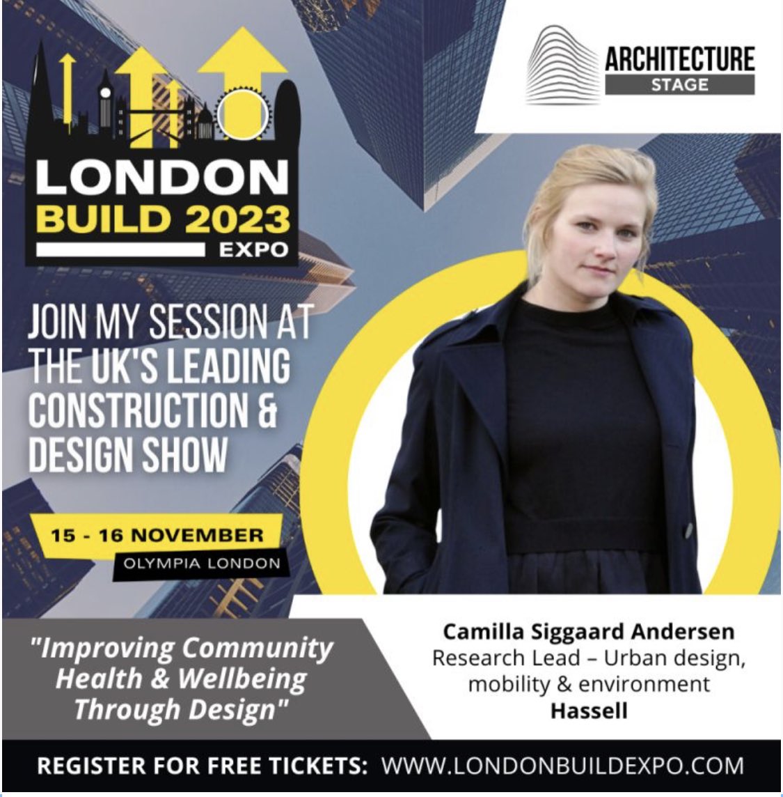 Camilla S Andersen (@c_siggaard) on Twitter photo Looking forward to speaking about building healthy communities at the <a href="/LondonBuildExpo/">London Build</a> later this year! Looking forward to speaking about building healthy communities at the <a href="/LondonBuildExpo/">London Build</a> later this year!