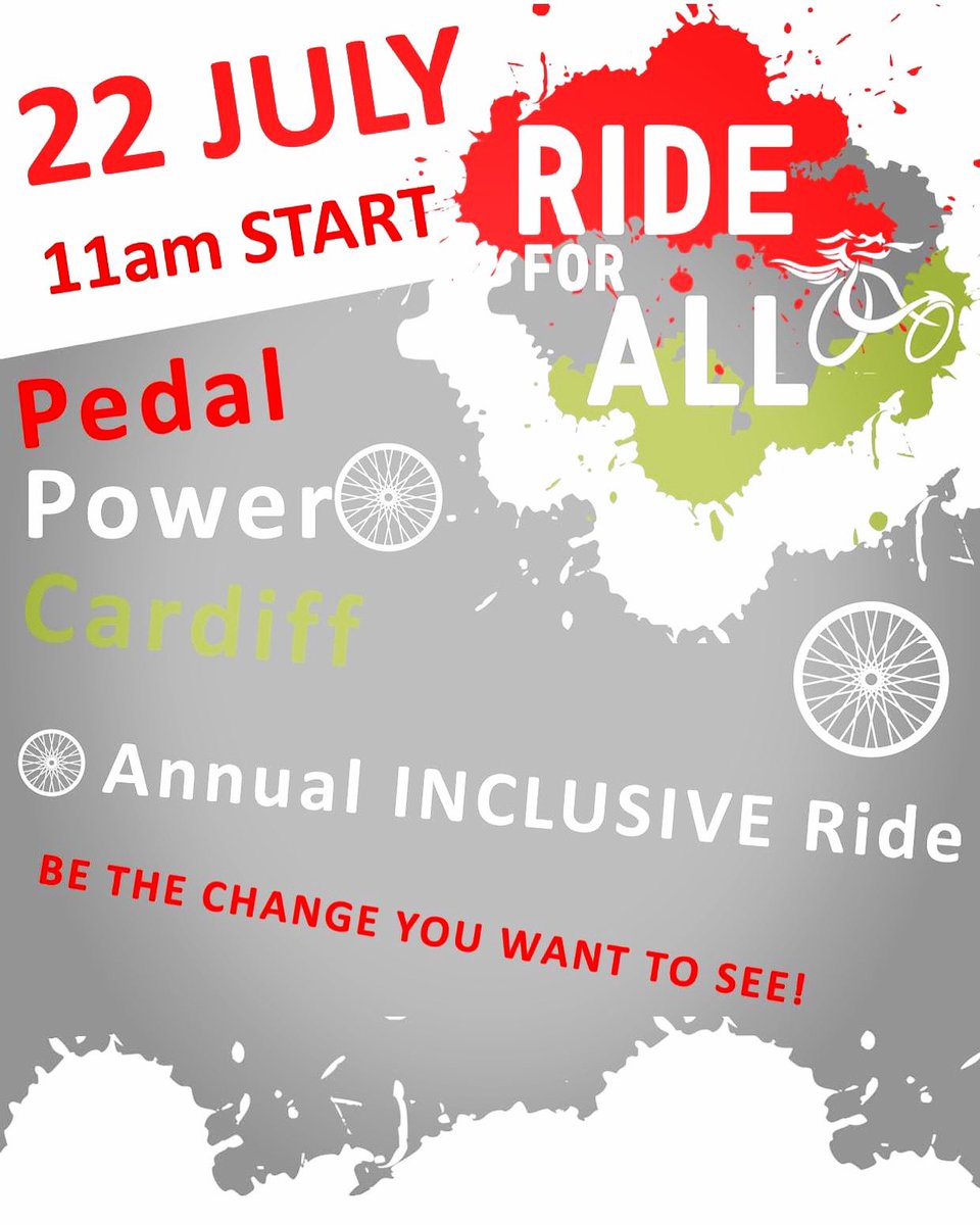 PedalPower_Diff's tweet photo. Join us to promote &amp; celebrate the benefits of inclusive cycling in Cardiff - join our 2023 Ride for All bike ride on 22 July. Open to all, free to take part. More info at https://t.co/cCq1fMUkir https://t.co/rfEkenMBEP