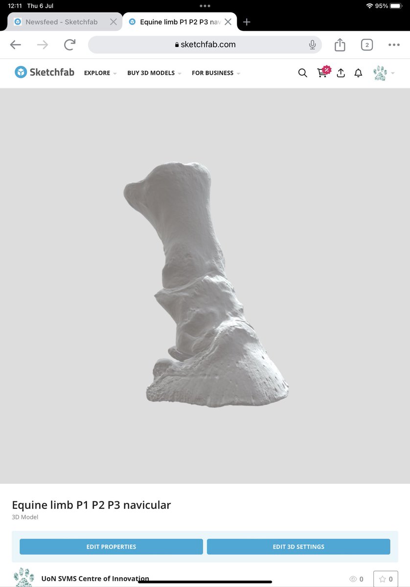 We’re loving @VetEd2023 today and to celebrate we’ve added a quick new FREE downloadable model for colleagues to 3D print their own copies of an equine distal limb - you can find this on our sketchfab here sketchfab.com/3d-models/equi… #equine #veted #anatomy