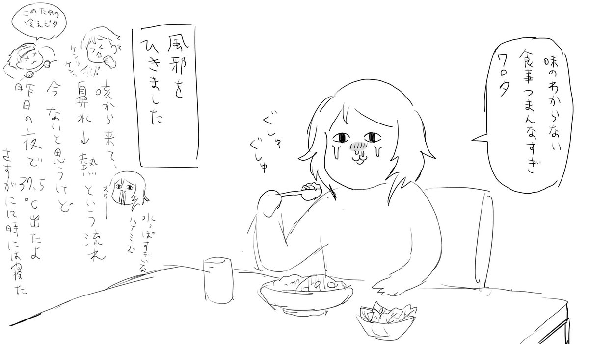 つまんなすぎて、夕飯大好物のカレーだったのに途中でほっぽりだしてしまった(そんでこれ描いた) https://t.co/v9Q7z9utdI