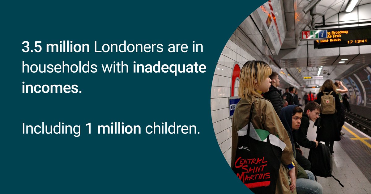 Trust for London (@trustforlondon) on Twitter photo *4 in 10* Londoners are unable to afford to live with dignity.
Our new research with <a href="/lborouniversity/">Loughborough University</a> shows that a basic standard of living is out of reach for millions of low-income Londoners.
The key findings 🧵 *4 in 10* Londoners are unable to afford to live with dignity.
Our new research with <a href="/lborouniversity/">Loughborough University</a> shows that a basic standard of living is out of reach for millions of low-income Londoners.
The key findings 🧵