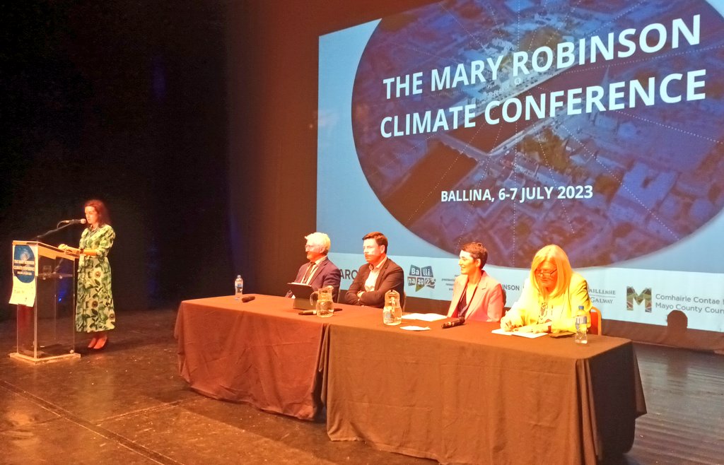 It's the afternoon at #MRCC23 and topical sessions are underway across four venues in Ballina. 

Here in <a href="/BallinaArts/">Ballina Arts Centre</a> we have a Community Empowerment session: Creating Community Leadership in Climate Action - the Local Authority Role. 

Our panel includes our conference sponsors:
