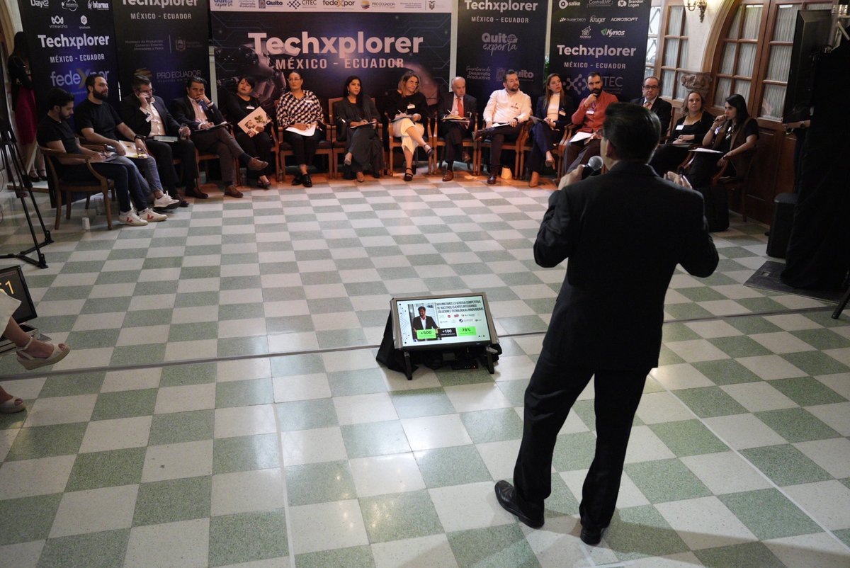 ProEcuador_'s tweet photo. 15 empresas de la misión ecuatoriana #TECHXplorer 2023 en México🇲🇽,  presentaron sus servicios y productos digitales a través de un “pitch” a empresarios mexicanos, con el objetivo de optimizar la inversión de tiempo y recursos en la búsqueda de nuevas soluciones digitales. https://t.co/ataDWjc9vW