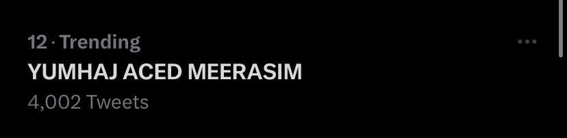 _mnm__1's tweet photo. TRENDING NO.12 in INDIAA!!! retweet and USE THE TAGLINE let’s bring it to number one!!

YUMHAJ ACED MEERASIM https://t.co/Xkf3zCln2G