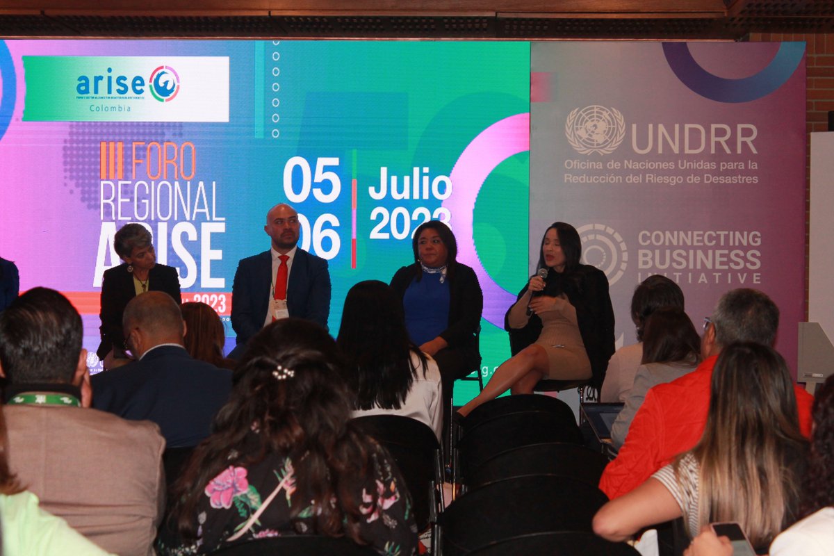 CCS_Colombia's tweet photo. En el III #ForoARISE se desarrolla el panel '¿Cómo ser una #MiPyme más competitiva y resiliente frente al #CambioClimático? Modera Jacqueline Mesa, gerente técnica del @CCS_Colombia con la participación de @FUNDEMAS, @dariogvillalta, @CentraRSE y @Fenalco_Ant https://t.co/ePVEkERkUg