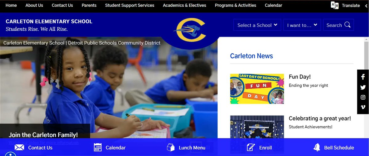 CarletonCougars's tweet image. Click here 👉 buff.ly/31Ak818 👈 to visit our website and see what makes Carleton so special.  #CarletonRocks  #DPSCD  #neighborhoodgem