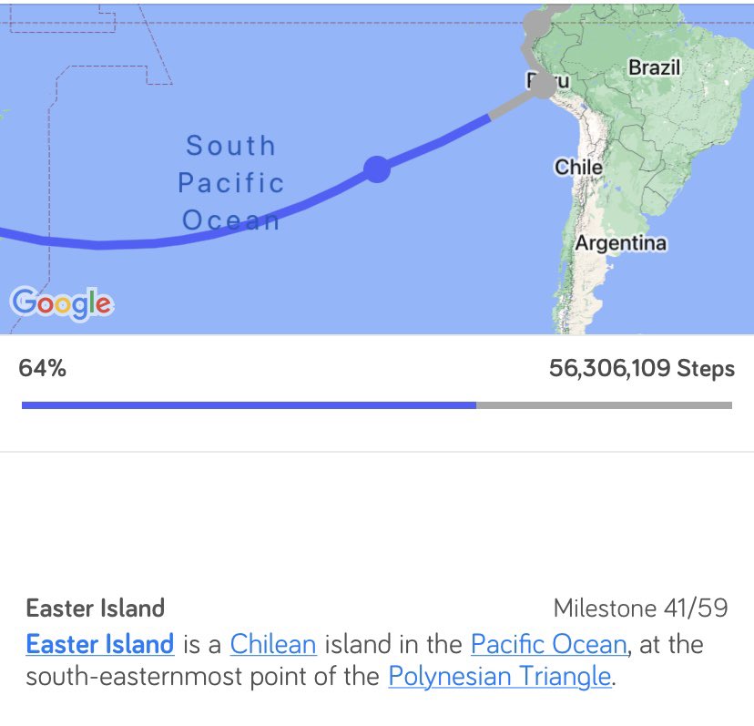 rachelj_bell's tweet photo. Congratulations to all 85 teams taking part in @WiPUK #StepintoSummer23. 
2 weeks, 38,643km, 56,306,109 steps raising over £2000 for @girlsoutloudorg @womensaid - reaching Easter Island round the world journey. 
Thanks sponsors @burohappold @StrideTreglown #fulkersbaileyrussell https://t.co/kSRynV8WD0
