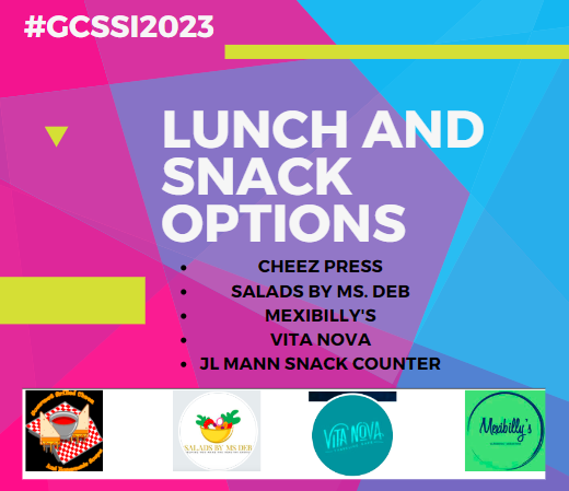 gcssummeracad's tweet image. Forget to bring lunch? No worries! There will be onsite Lunch and Snack options available for purchase during Summer Academy. Please visit gcssi.com for details. #gcssi2023