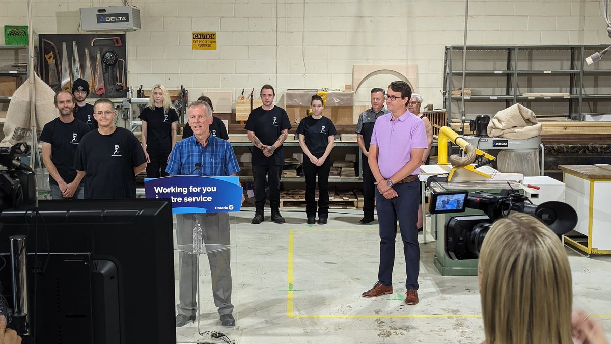 Scott Andrew Collyer (@scottatempyrean) on Twitter photo Super happy to be with Min <a href="/MonteMcNaughton/">Monte McNaughton</a> and our ED <a href="/SteveJCordes/">Steve Cordes</a> <a href="/YOU_London/">Youth Opportunities Unlimited (YOU)</a>'s White Oaks shop for a great skills and training funding announcement for #ldnont supporting our youth training mission and mandate. Thank you Minister. Super happy to be with Min <a href="/MonteMcNaughton/">Monte McNaughton</a> and our ED <a href="/SteveJCordes/">Steve Cordes</a> <a href="/YOU_London/">Youth Opportunities Unlimited (YOU)</a>'s White Oaks shop for a great skills and training funding announcement for #ldnont supporting our youth training mission and mandate. Thank you Minister.