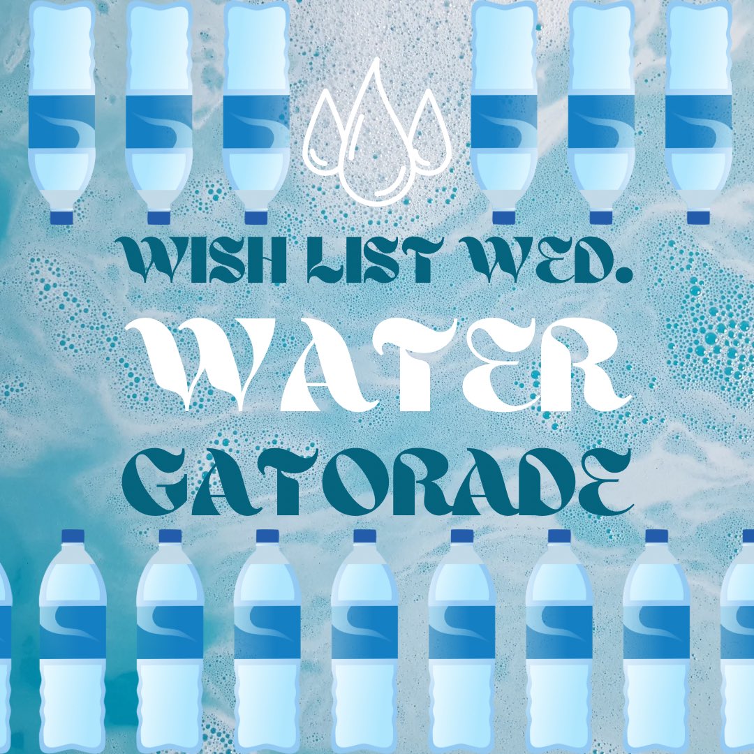 F1RSTCollective's tweet photo. For this weeks Wish List Wednesday we are asking for bottles of water and Gatorade or electrolyte packets. https://t.co/cSNJNyBz1K