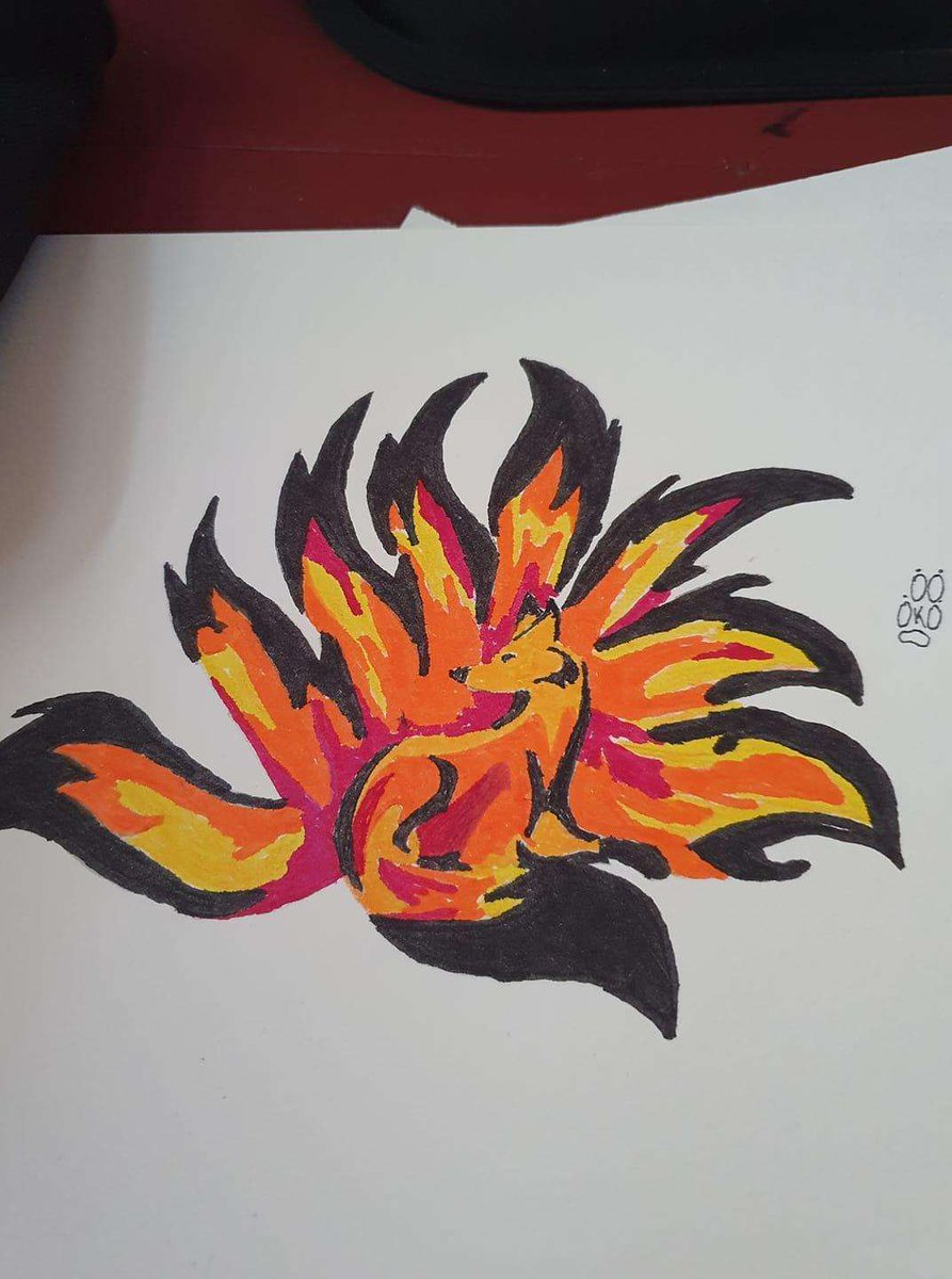 Hab ich euch schon meinen Feuerfuchs gezeigt? Hier ist er @fuchs #feuer #art #bunt