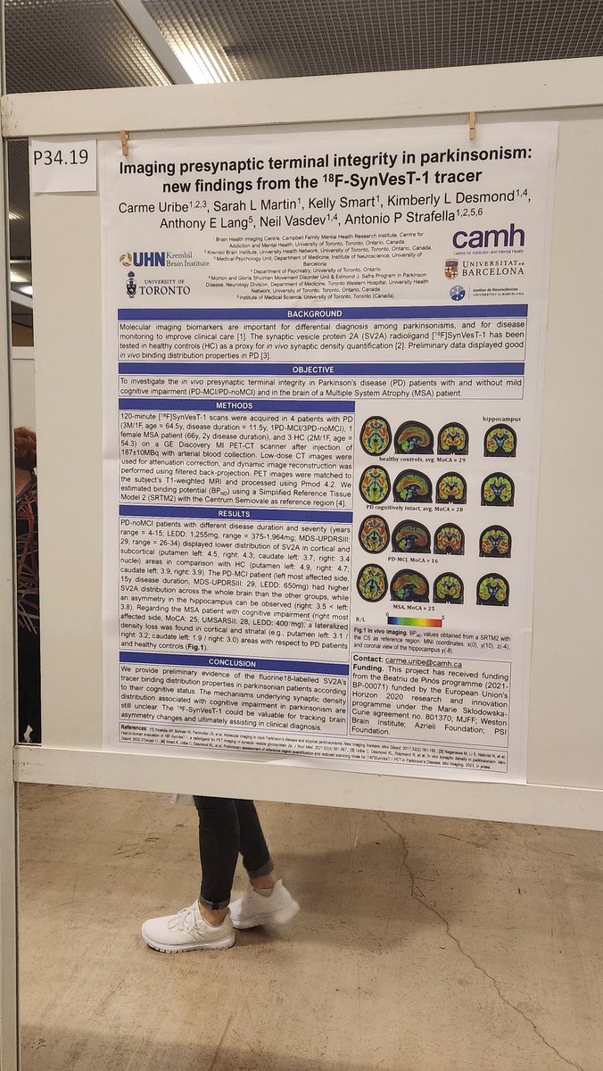 We are at the #wpc2023! Come check out our poster at Poster Tour 17 -  Biomarkers, neuroimaging and pharmcological therapy (P34.19)