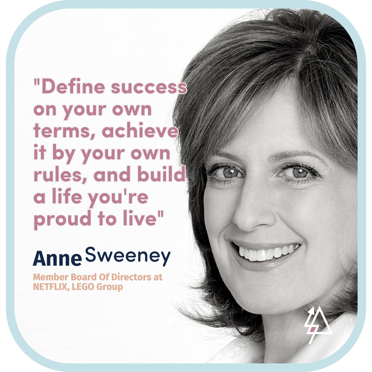 SHe2_Leadership's tweet photo. 💪🚀 Let's take a moment to soak in these empowering words from Anne Sweeney. Remember, you're the architect of your own life and career. Let's redefine success on our own terms and create a journey we're proud of! #WomenInLeadership #Inspiration #SuccessOnYourTerms https://t.co/YvhTmdar3c
