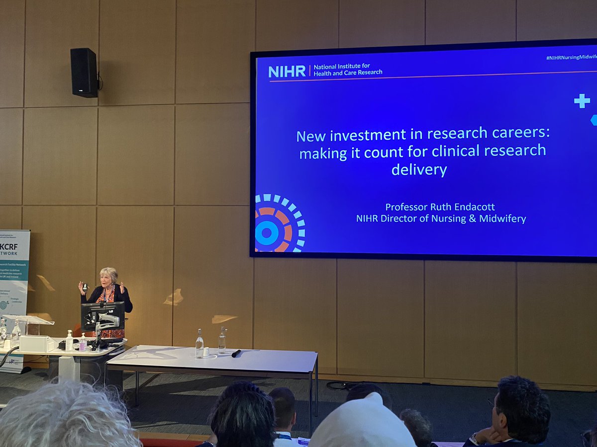 Feeling inspired by @ruthendacott talking about the exciting and upcoming opportunities for research NMAHPs at the UKCRF network conference #ukcrf2023