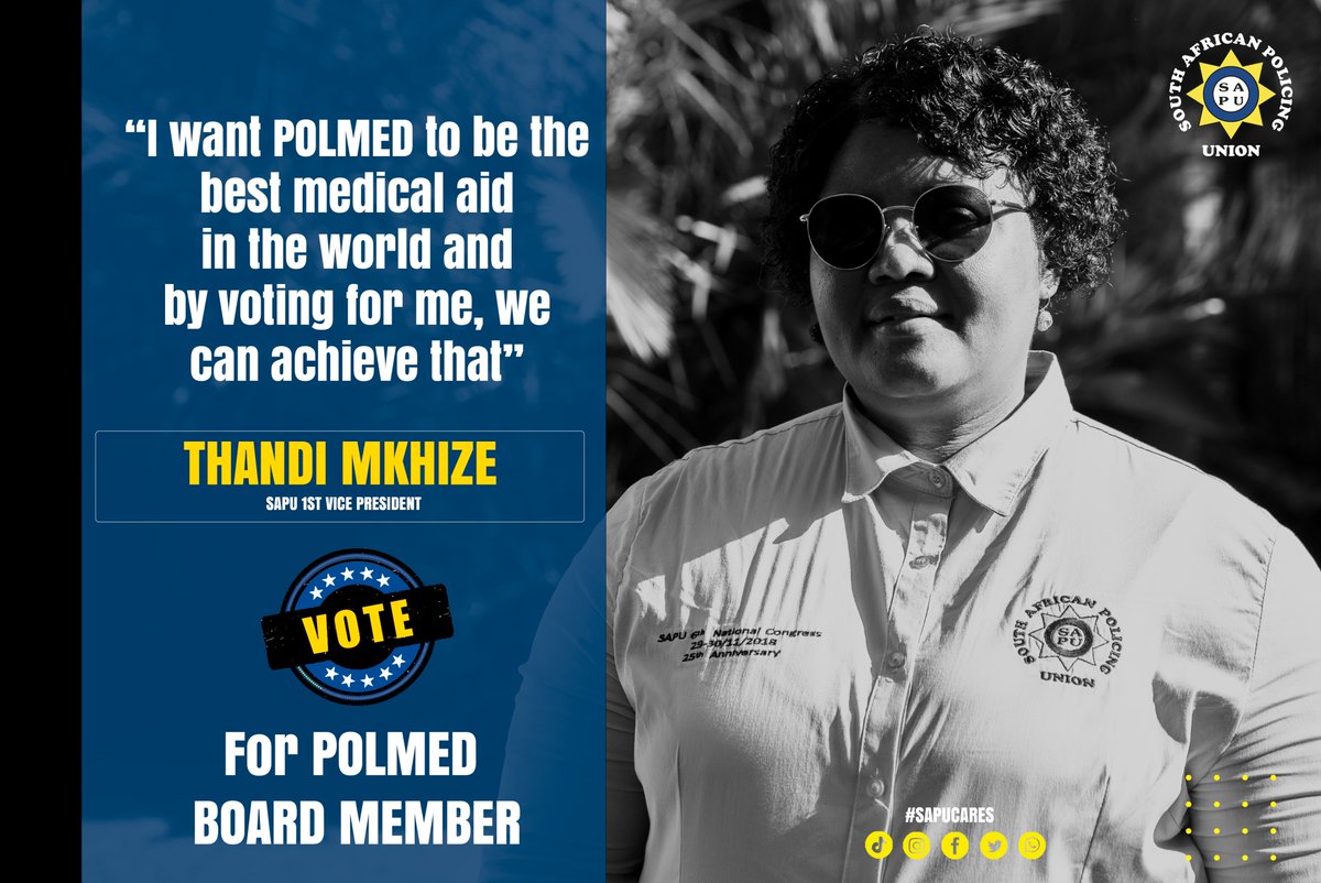 wearesapu's tweet image. "I want POLMED to be the best medical aid in the world and by voting for me, we can achieve that"
#THANDI MKHIZE
SAPU 1ST VICE PRESIDENT

 @PolmedZA  AGM | VOTING 13 JULY 2023 IN MPUMALANGA