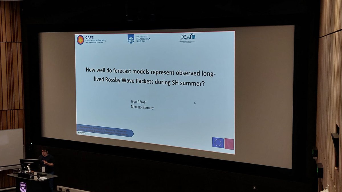Talking about the predictably of long-lived Rose by Wave Packets at the S2S summit in Reading! #S2S #S2SSummit2023 <a href="/CAFE_S2SExtrem/">CAFE Climate Extremes Project</a>