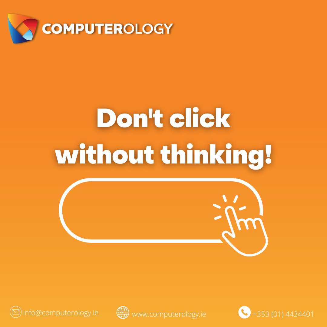 Remember to think before you click!

Don’t download or open suspicious websites and emails, especially those which ask for sharing passwords. Malicious links can be easy to miss. Make sure to inspect links and check they are from known and trusted senders.

#TechTipThursday