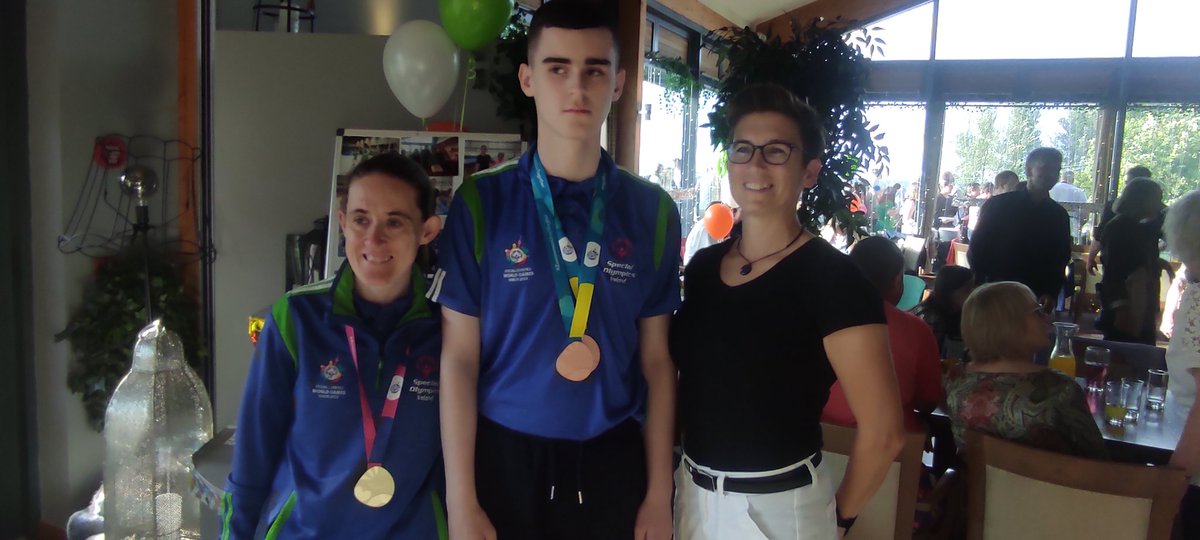SOwexford's tweet photo. Thank you Michelle O Neill for coming to congratulate our athletes just before you head off to Australia to officiate at the World Cup. You are a true inspiration to us all. @SOIreland @SOLeinster @TeamIrlSport @SouthEastRadio https://t.co/i6nF1CjOZx