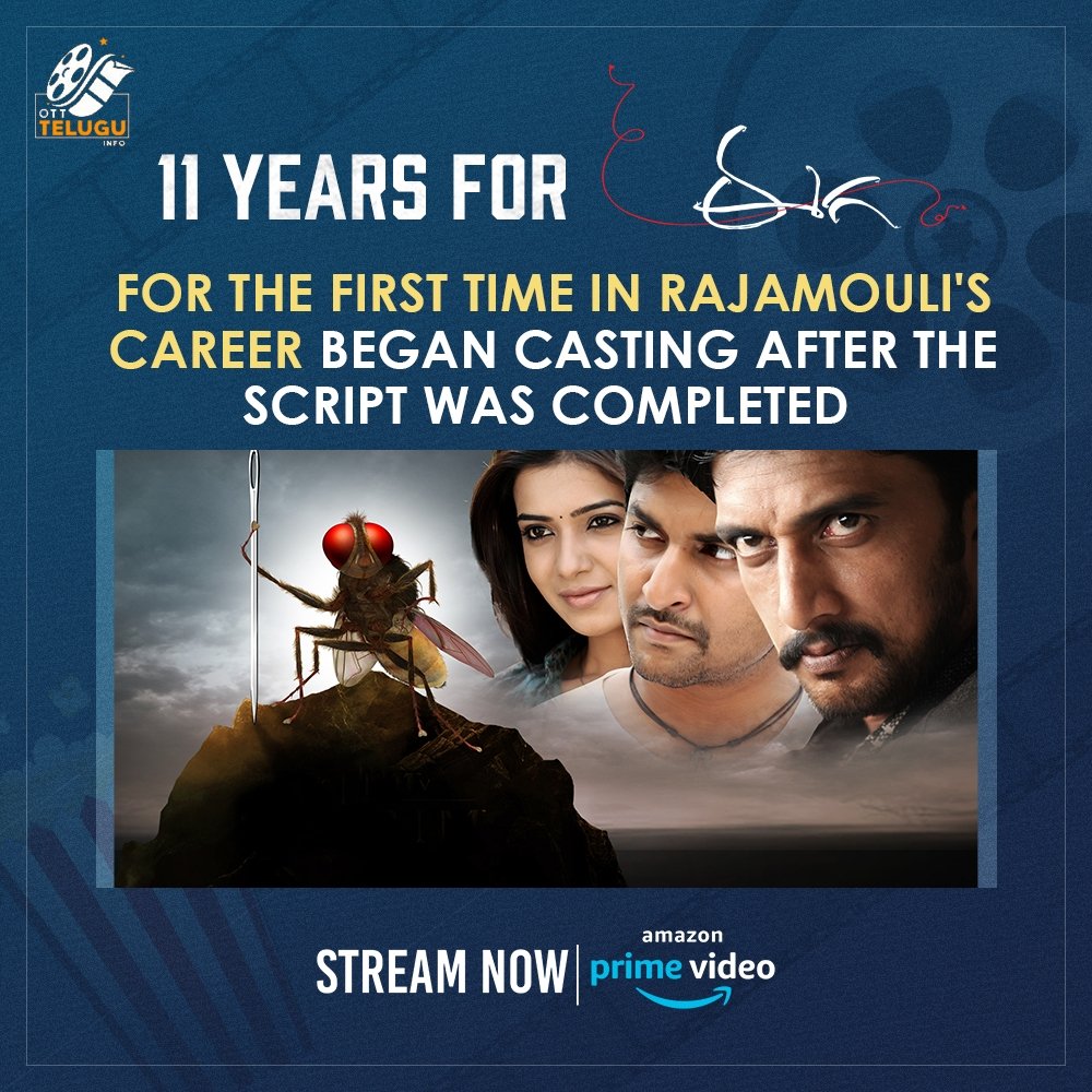 TeluguOTTInfo's tweet photo. #11YearsForEega #Nani #Samantha #Sudeep #Fantasy #Action https://t.co/KnJSvEh4qy