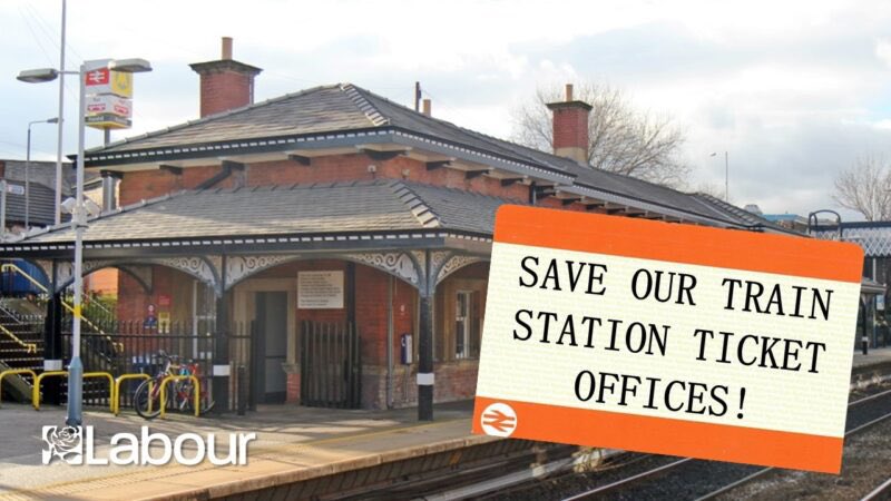 StHLabour's tweet photo. 🎟️ Rail operators plan to close every single ticket office in our borough apart from #StHelens Central. This is bad news for passengers, bad news for rail workers, and bad news for rail services. 

We deserve better!

Agree? Sign our petition! 👉 https://t.co/cQYEoyZf4H ✍️ https://t.co/WboWxqMk5s