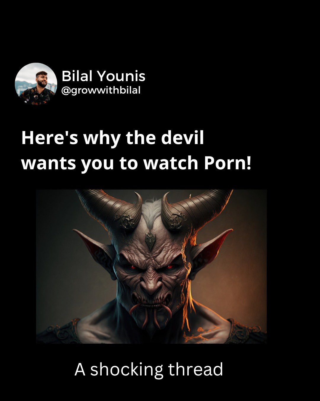 Bilal Younis on X Here s why the devil wants you to watch porn  