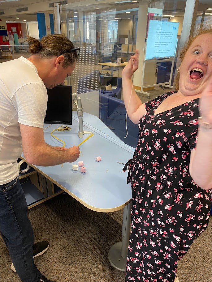 Aceproject1's tweet photo. Some of our Sector Based Work Academy learners, doing the Teaching Assistant course, building spaghetti towers... Surely learning shouldn't be THIS much fun?! 😜
#learnwithACE #neveradullday #SBWA #beateachingassistant #fundedcourses https://t.co/a0bmdCklvt