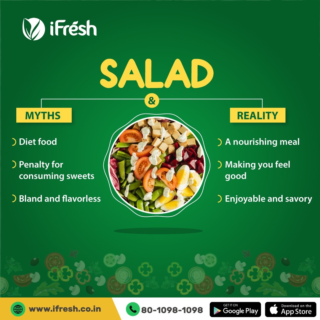 iFreshindia's tweet photo. Discover the Truth About Salads: Debunking Myths and Celebrating Real Flavors! 🥗✨
▪️ Android App: https://t.co/od3oSQZ52r
▪️ website: https://t.co/F353YgMcgq
#iFresh #Fruits #Vegetables #Jodhpur #Salad #Diet #Food #Healty #Nutricion #Nutrient #Myth https://t.co/NYUeDiUccE
