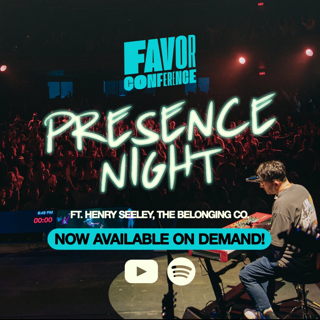 favor_mnl's tweet photo. The long wait is finally over! Our Favor Conference '23 Presence Night ft. Henry Seeley from The Belonging Co. is now available on demand for EVERYONE! Yes, everyone! 🔥

Head to our YouTube and Spotify accounts to listen in! And see you all for Presence Night at Metrotent TOMORROW! 🙌🏼

#favorchurch
