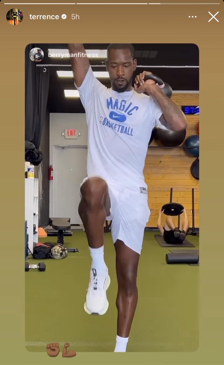 raw_chili's tweet photo. Terrence working out in #Magic gear… and reposting it. Is this anything? 🤔
https://t.co/NLAPM0SHW9
#Basketball #Florida #NationalBasketballAssociation #NBA #NBAEasternConference #NBAEasternConferenceSoutheastDivision #Orlando #OrlandoMagic https://t.co/qn9RIpXTRZ