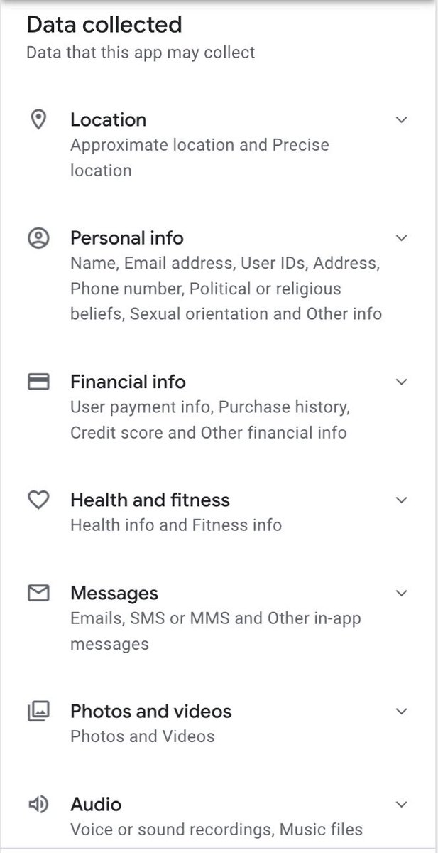 Tiefling_Girl's tweet photo. As a heads up Threads requires access to everything on your phone

And you can’t delete your account on it without deleting your insta account either

It violates GDPR which is why it’s not available in the EU currently https://t.co/k6Oaaz1Atk