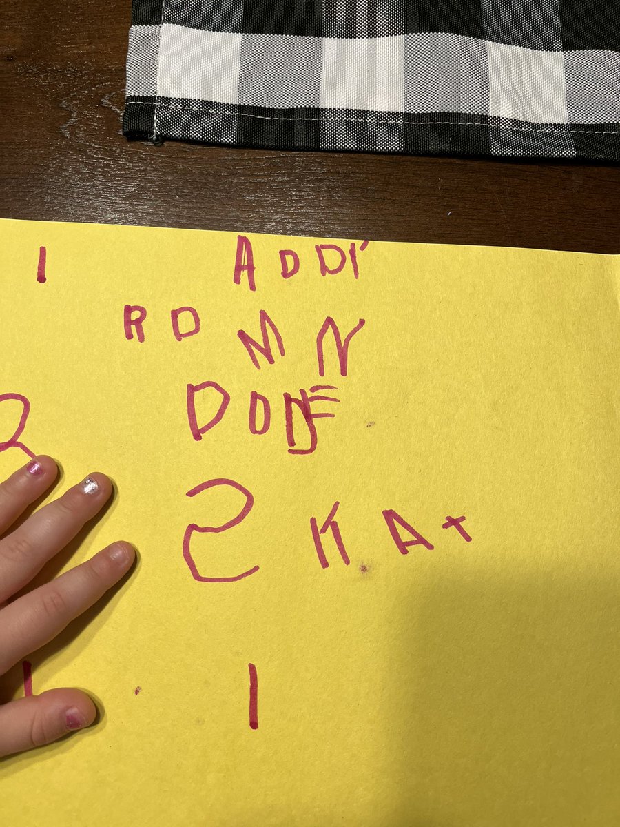 MrsAWiater's tweet image. Not bad for 4 years old! #phoneme #grapheme #encoding #SoR
“Addy”
“Roman”
“Daddy”
“Scout”