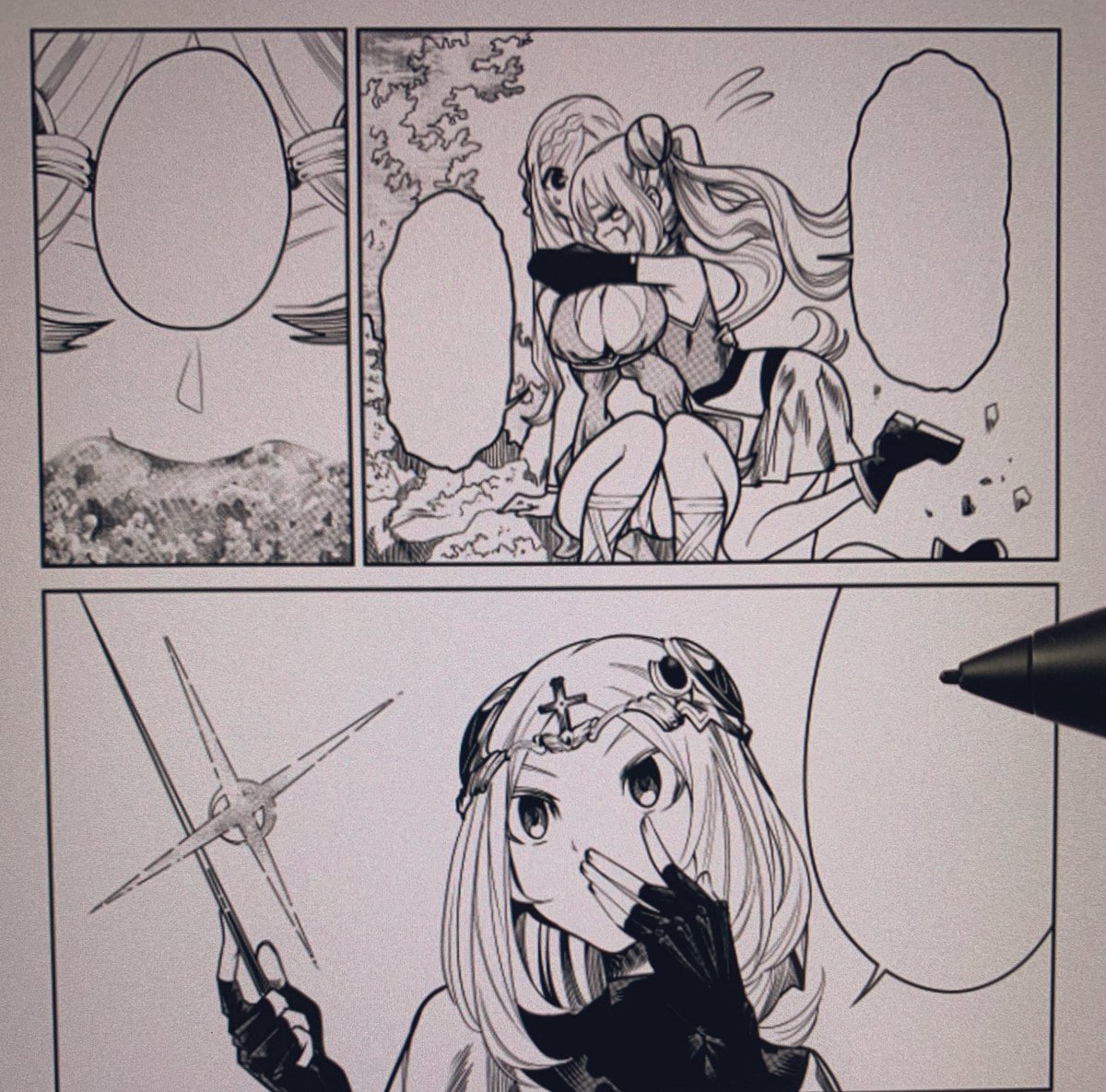 今日も原稿2ページ作画完了ー!✨ 